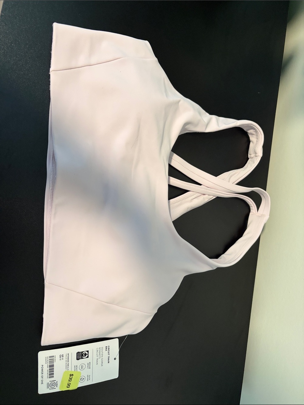Athleta Light Pink Strappy Sports Bra